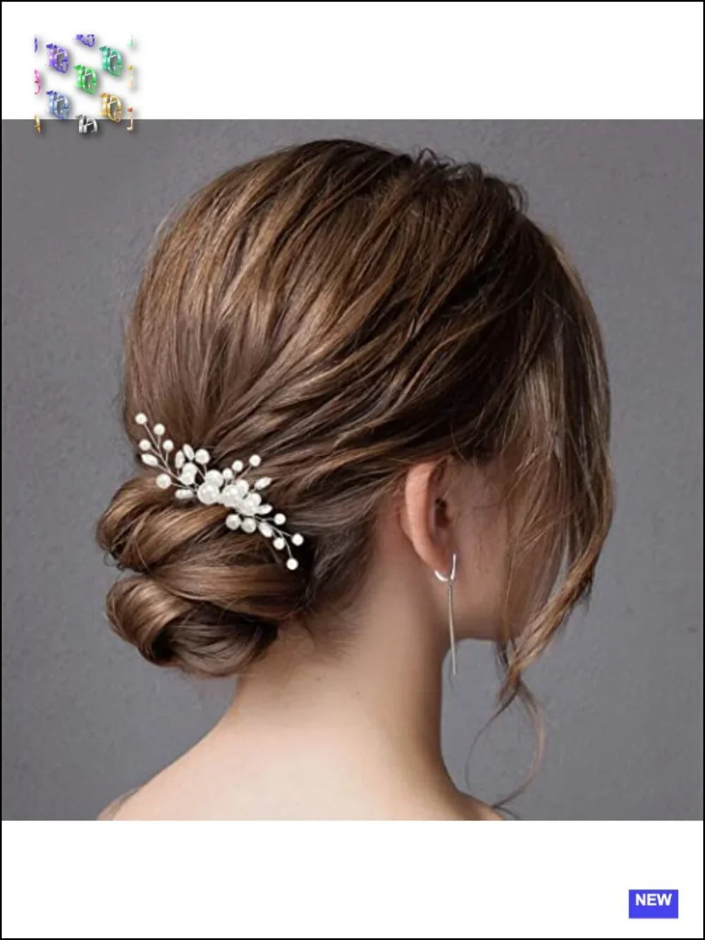 Pearl and Rhinestone Bridal Hair Side Comb for Women